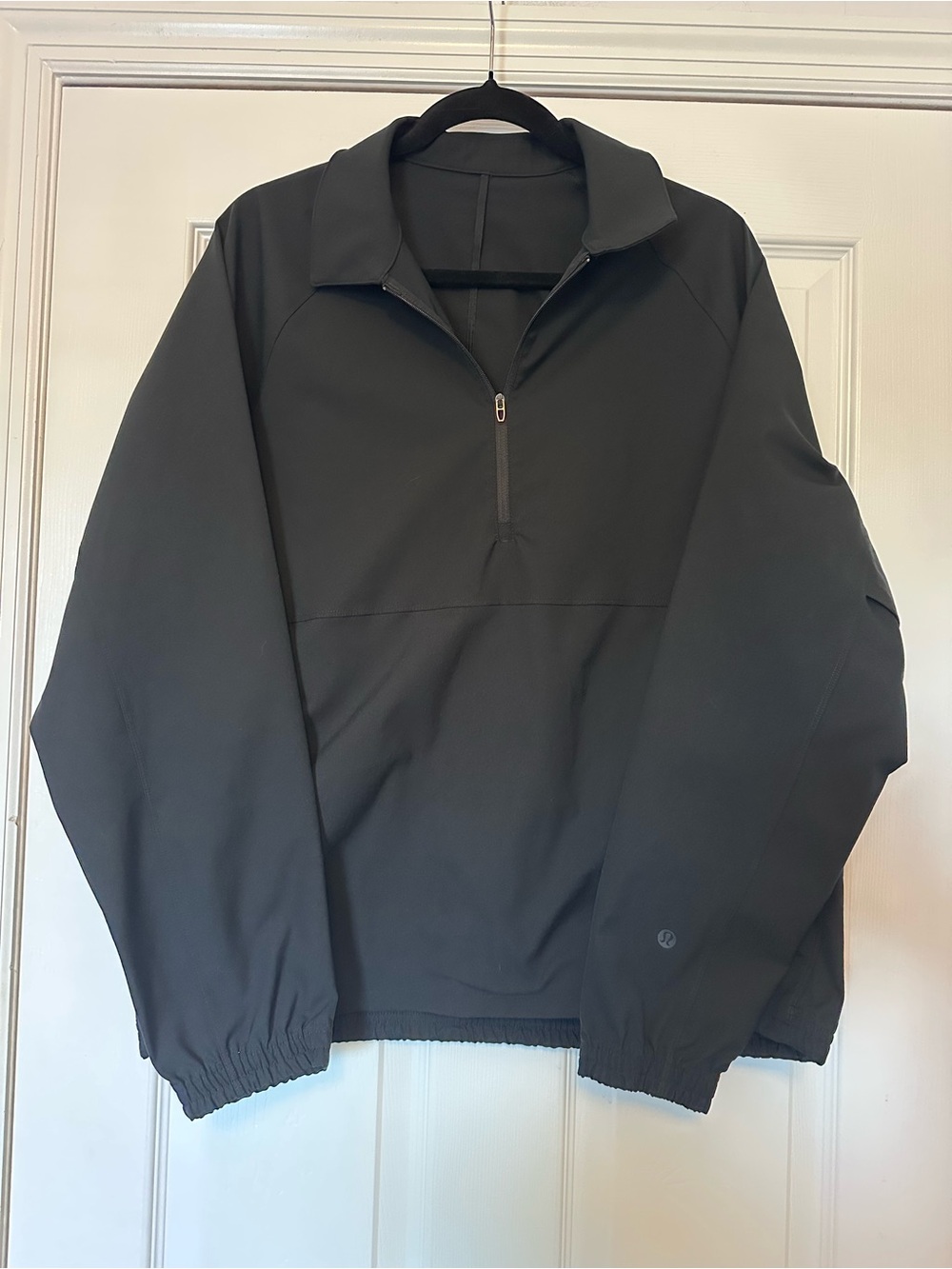 Men's Lululemon Collared Black Half-Zip Pullover Jacket - Size Medium